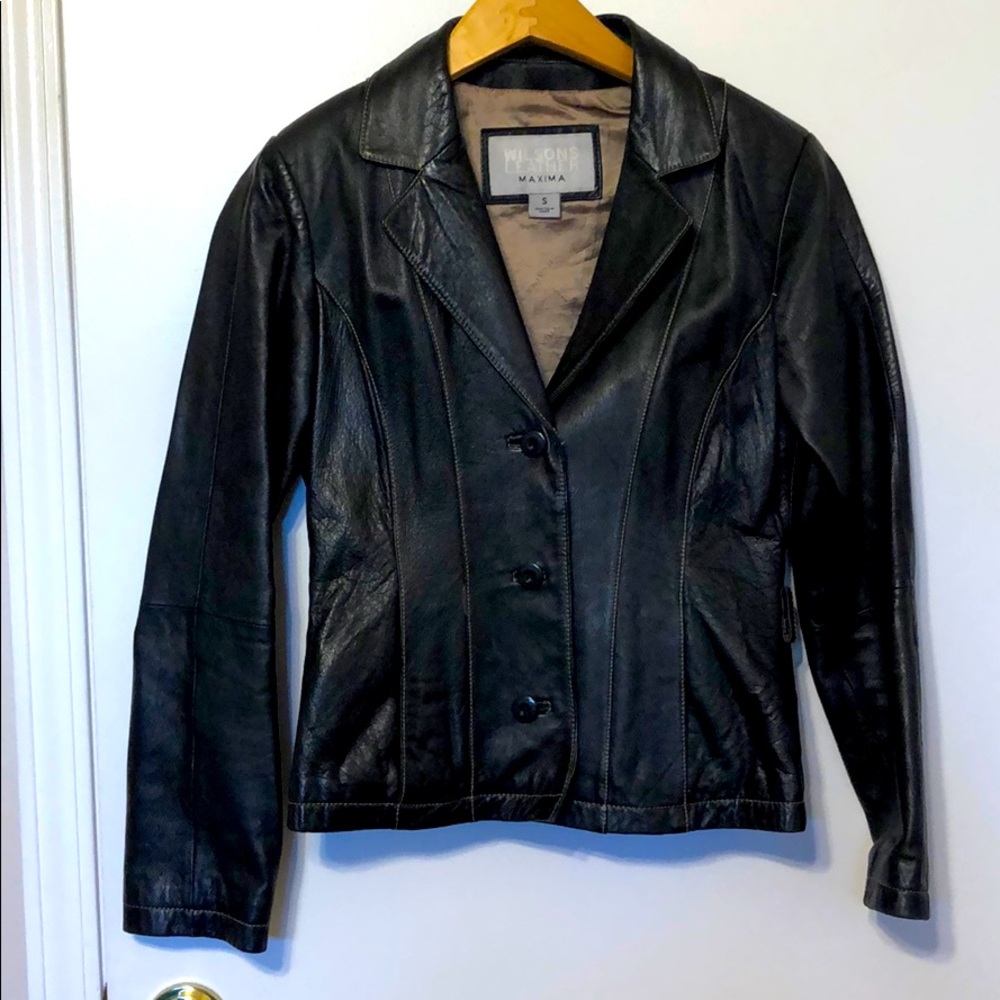 Black leather jacket